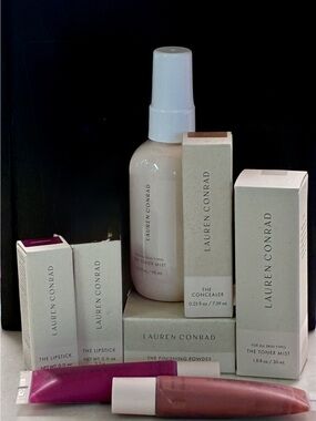 New! 8 piece SET from LC Lauren Conrad Lips, skincare, make up.